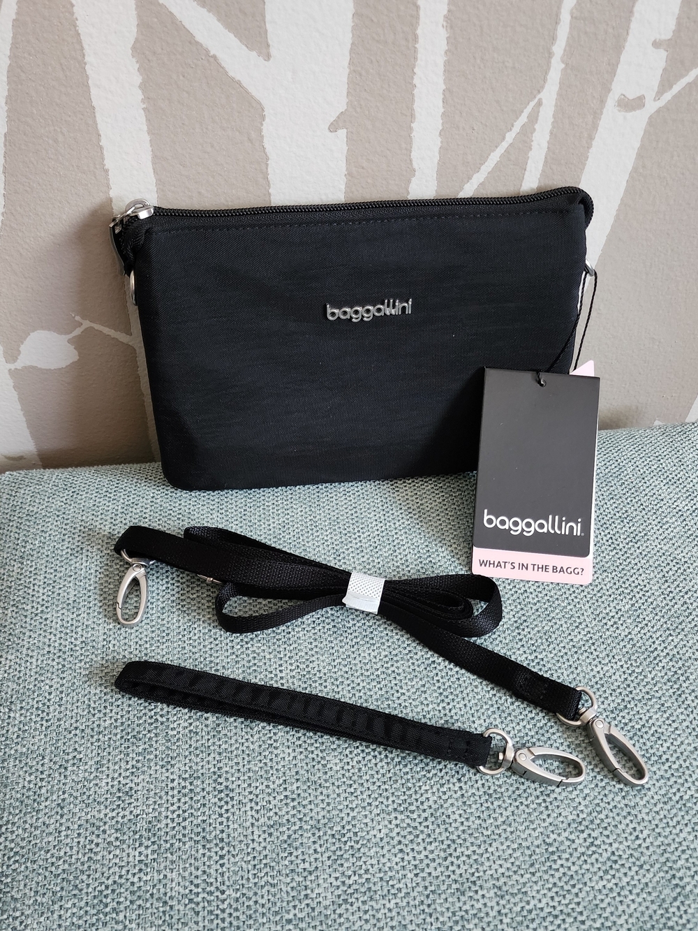Baggallini: Black RFID Mini Crossbody with Convertible Straps